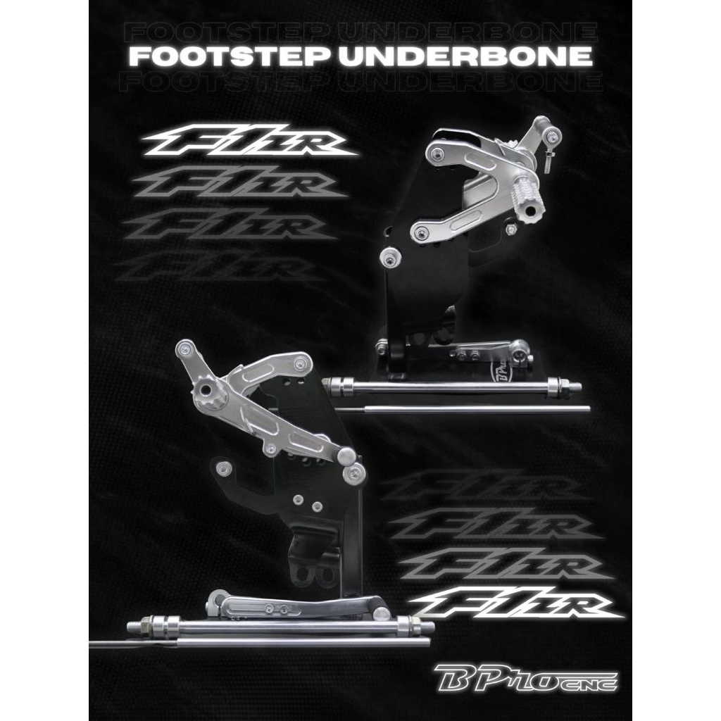 Footstep Underbone BPro Racing untuk Motor Kawasaki Ninja 150 Disk Ninja 150 SPC 3D F1ZR MX King MX 