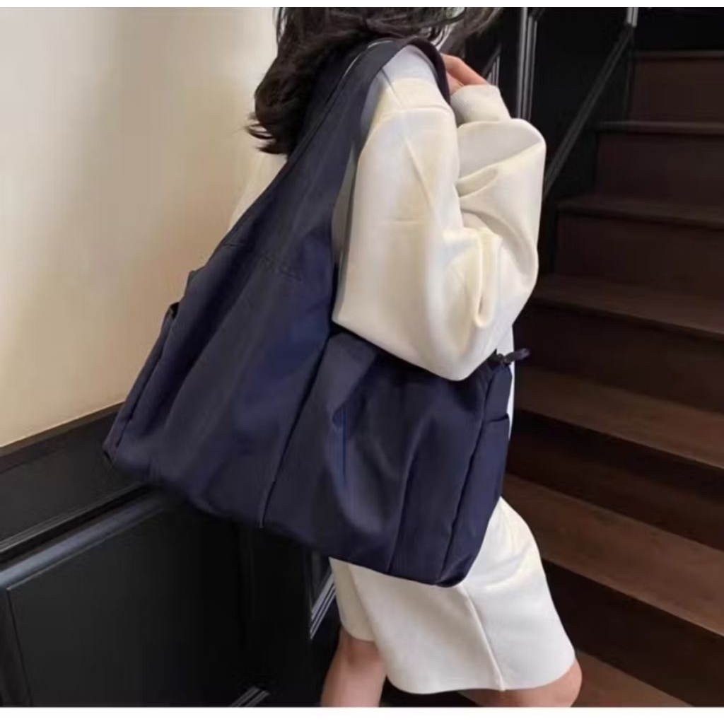 Tas Fashion Nilon Tote Navi #205