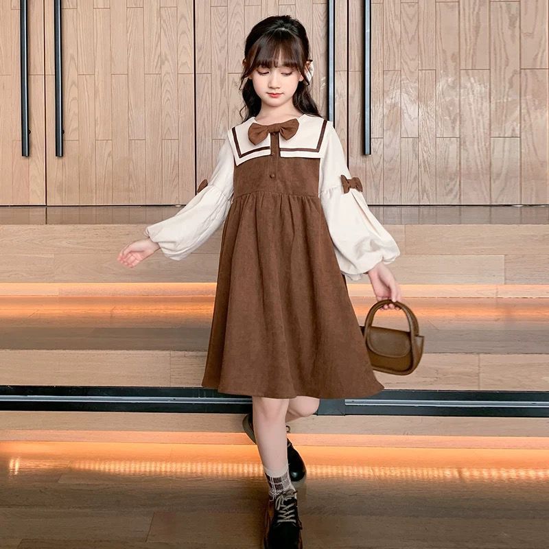 Dress Bludru Import Anak Perempuan Usia 4-7 Tahun | Pakaian Premium Gaya Korean Style Model Baju Kat