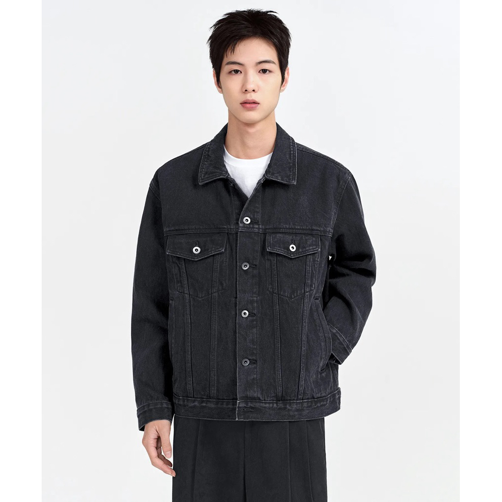 musinsa standart denim jacket blackwash