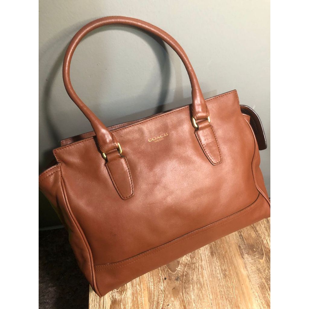 Original Coach Vintage Madison Lindsey Satchel Kulit Asli