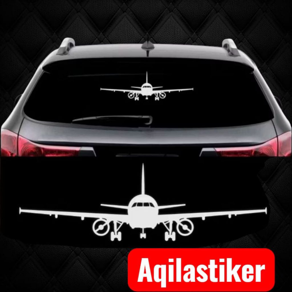 stiker pesawat buat kaca belakang mobil