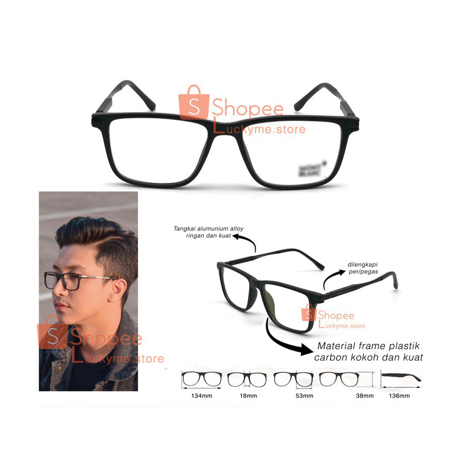 Frame Kacamata 0195 MO195 Sporty Kotak