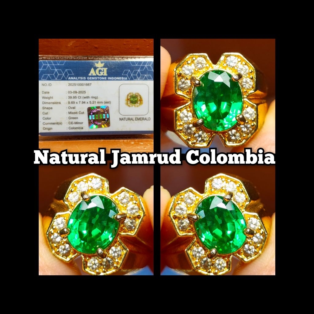 permata kristal Jamrud Colombia HQ + memo