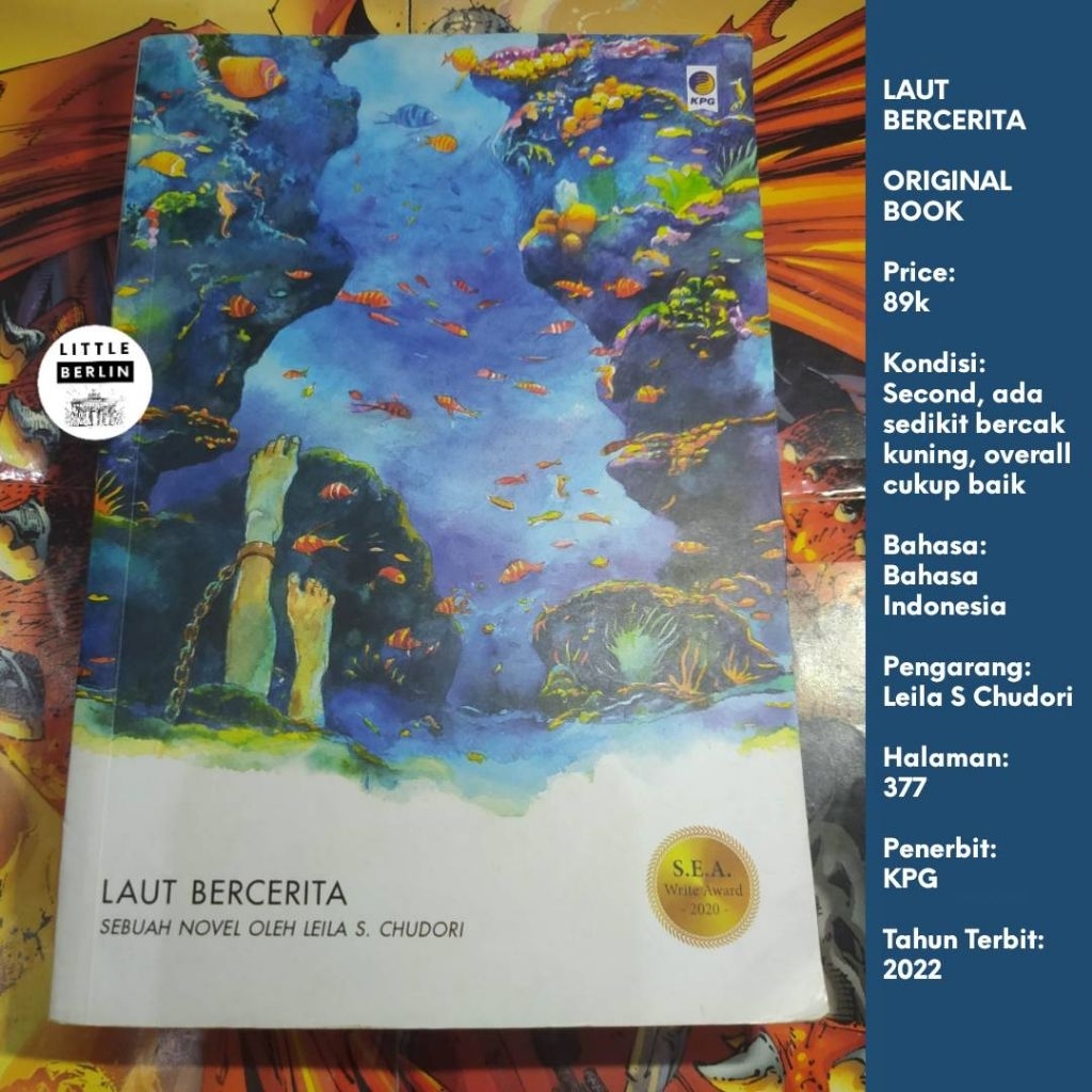 ORIGINAL Novel LAUT BERCERITA Leila S Chudori Preloved Kolpri Penerbit KPG