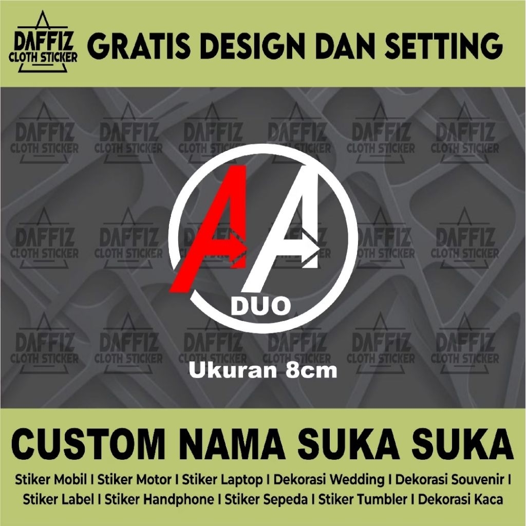 STIKER CUTTING CUSTOM HURUF LOGO
