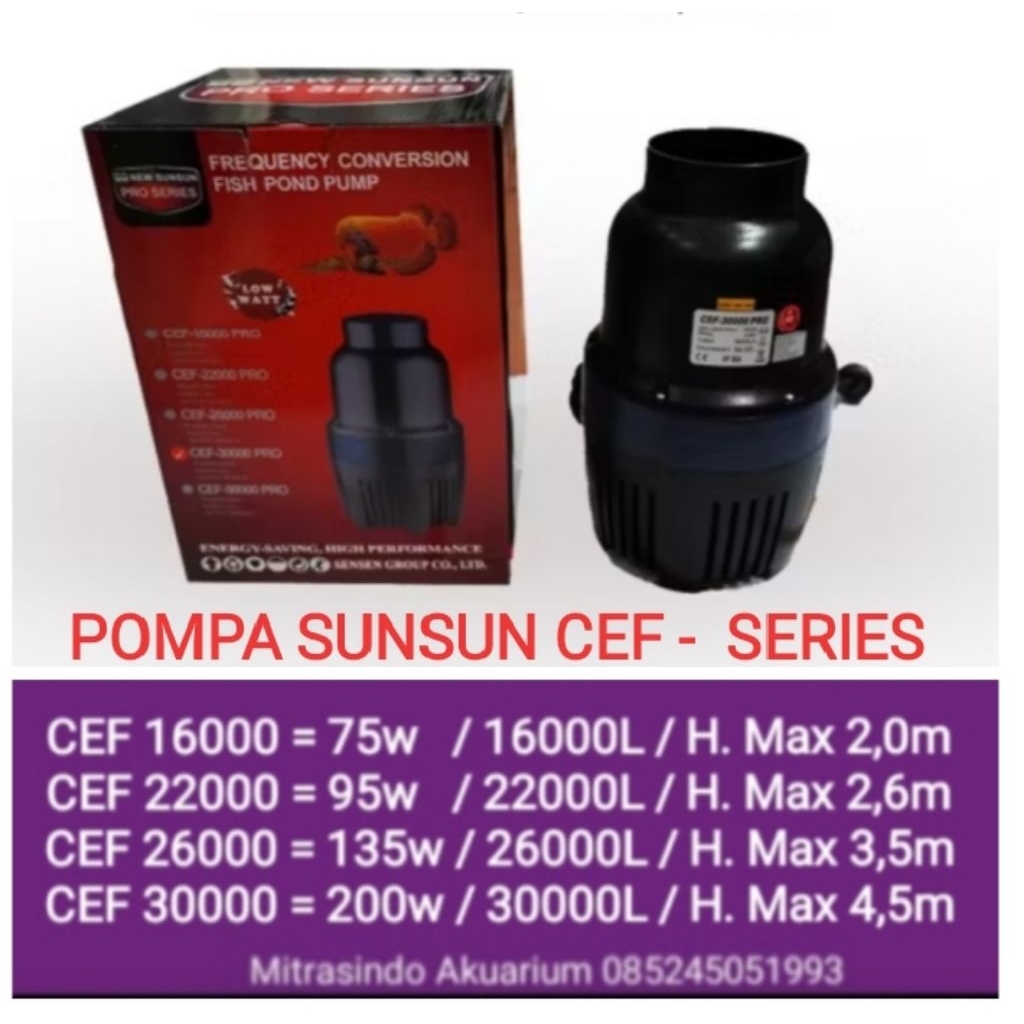 Sunsun CEF 22000 Pompa Celup Kolam Aquarium