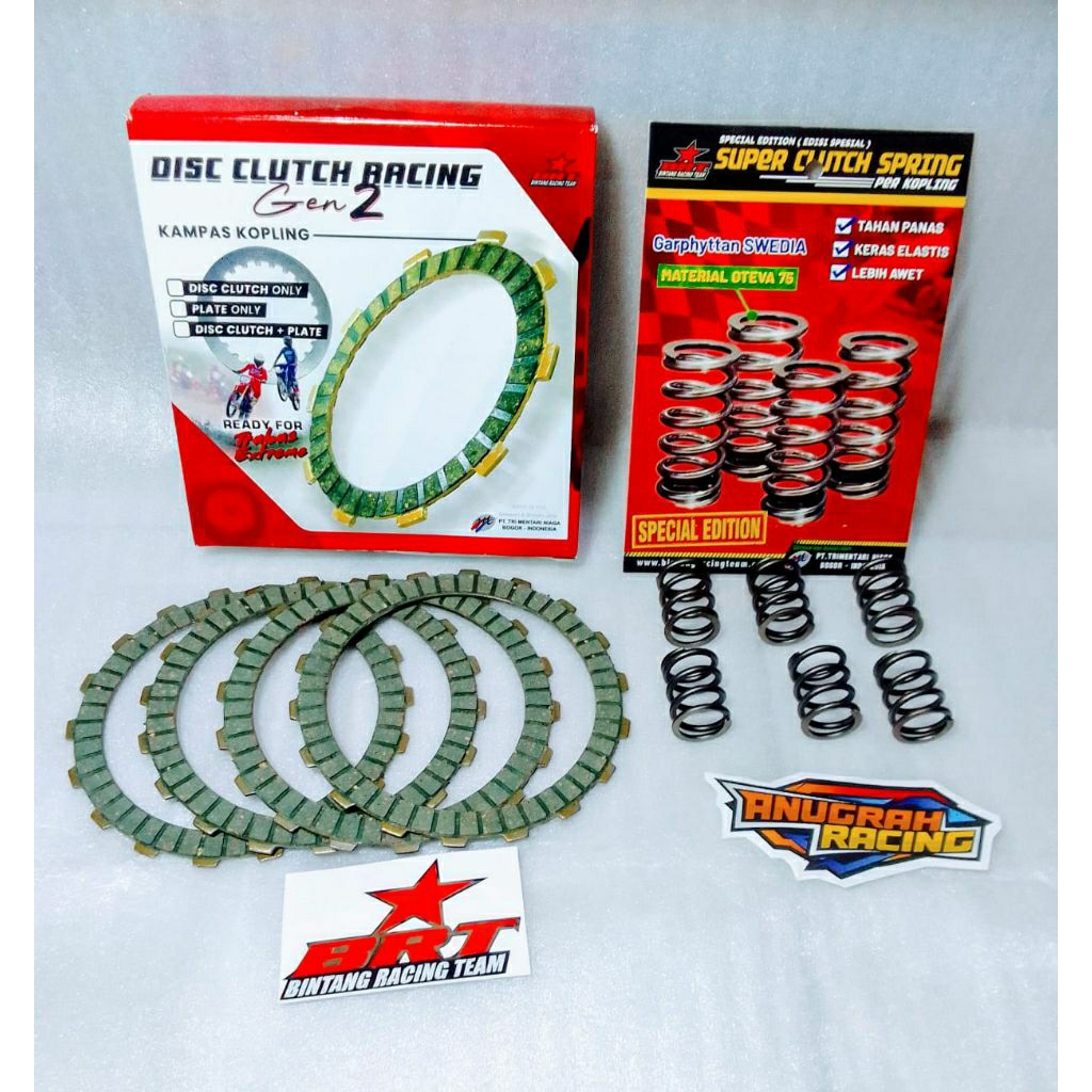 PAKET KOPLING BRT SUPRA X 125 KARISMA 125 KIRANA 125 PLAT KOPLING RACING BRT PLUS PER KOPLING BRT KA