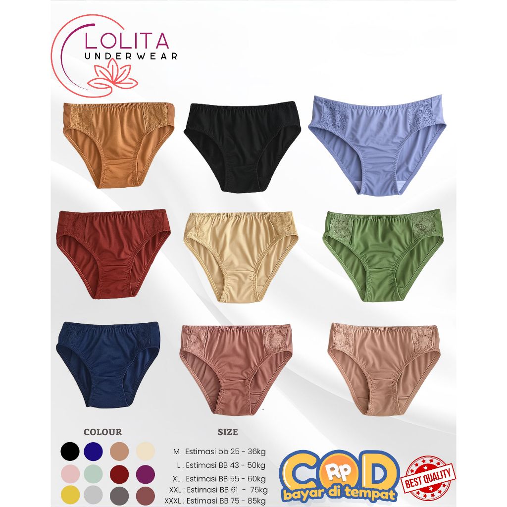 Paket 3 Pcs Celana Dalam Wanita Renda Celana Dalam Wanita Jumbo Celana Dalam Wanita Premium Celana D