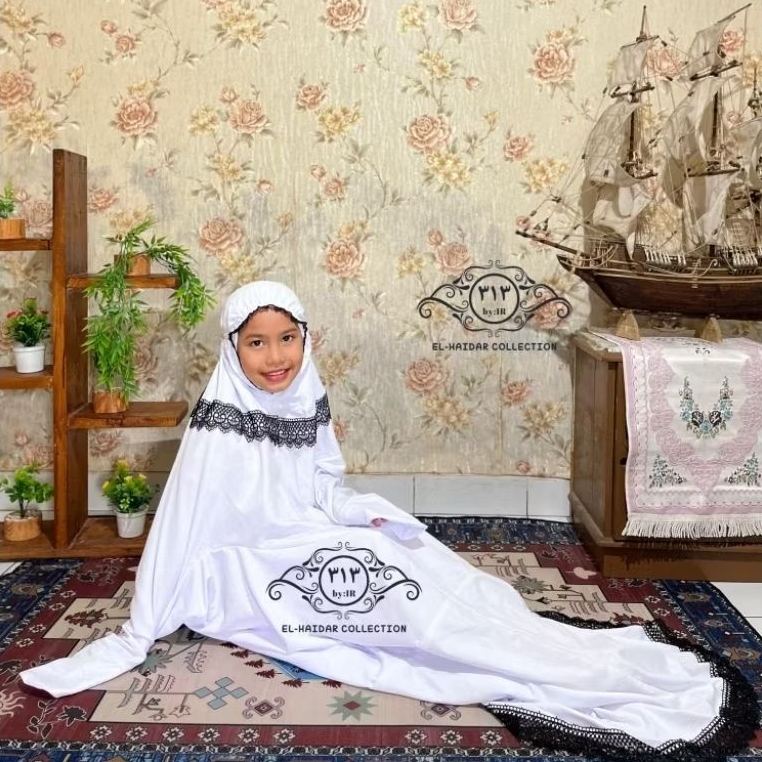 Mukena Terusan Anak Tk Sd Mukenah Lajuran Anak