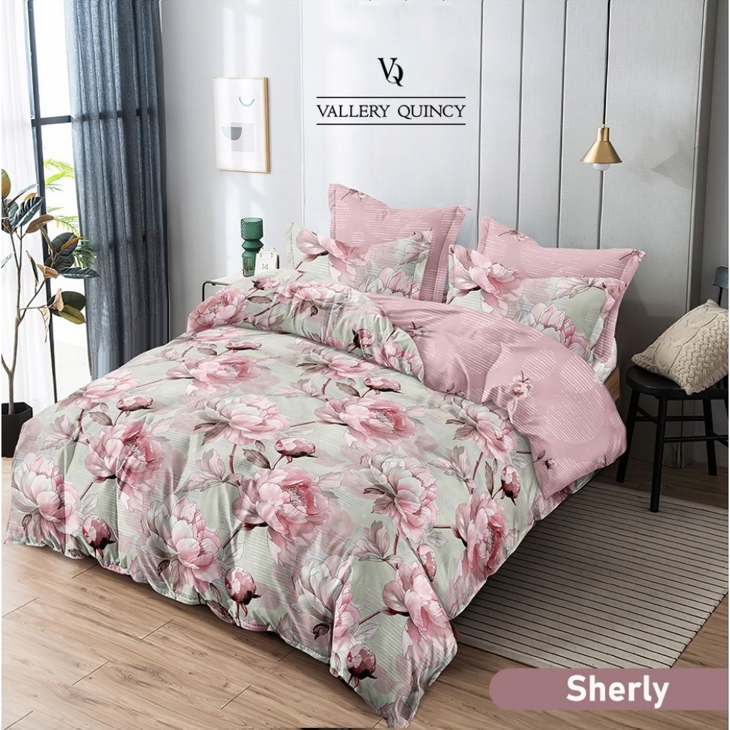 Bedcover Vallery Quincy Motif Set Ukuran Sprei 200x200