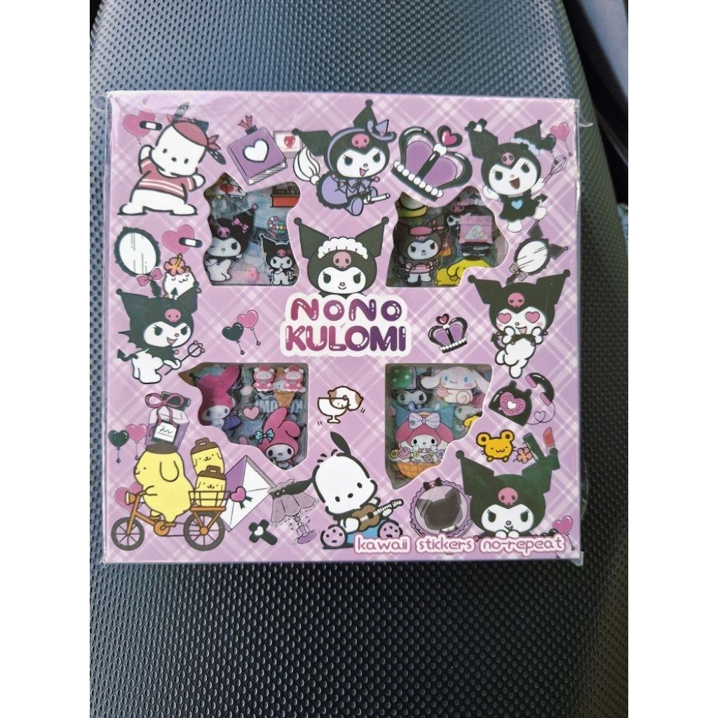 Stiker Sanrio Kuromi Lucu - Set Stiker Aesthetic No-Repeat untuk Dekorasi DIY