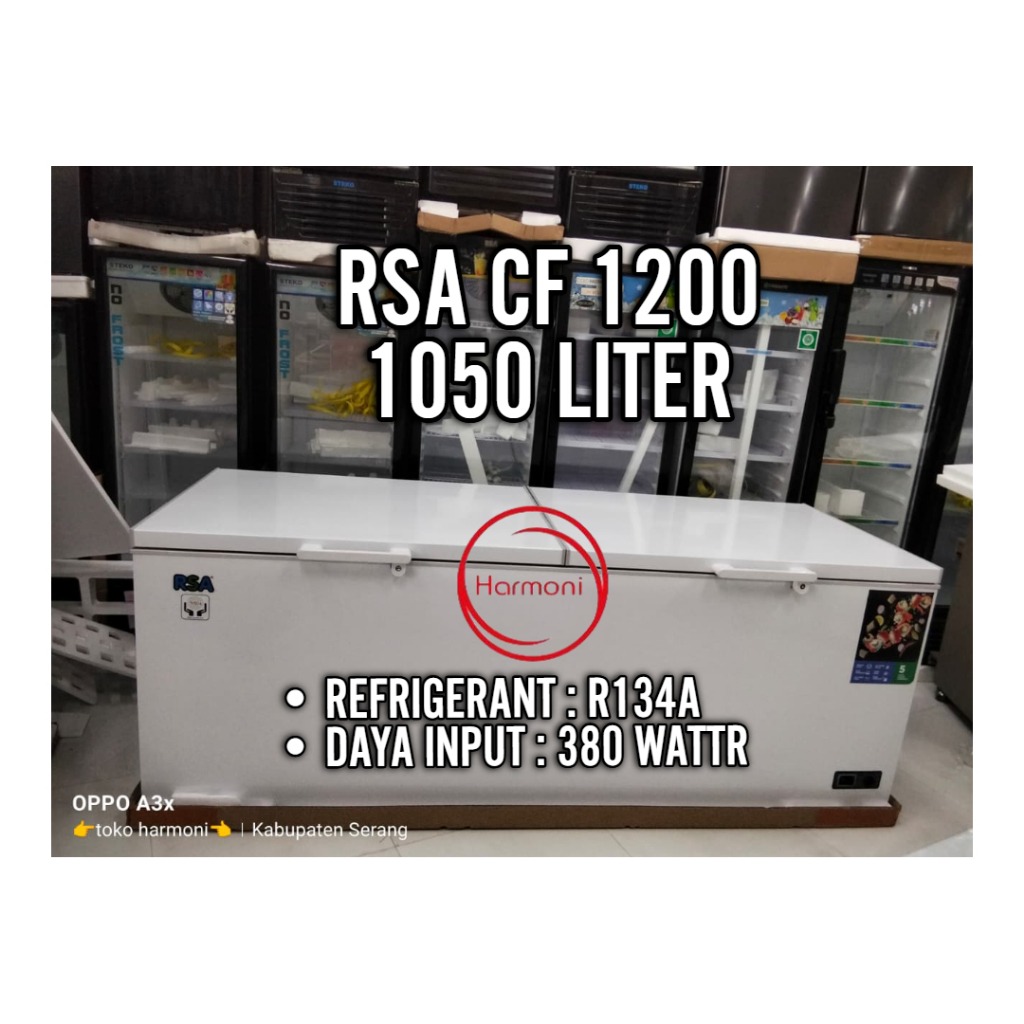 CHEST FREEZER RSA CF 1200 1050 LITER SERANG FREEZER BOX RSA 1050 LITER