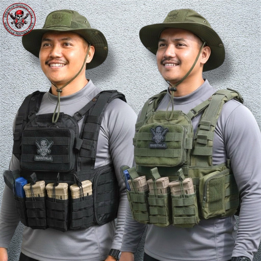 Bodyvest tactical Chestrik / Rompi chestrik bisa diisi kevlar plat anti peluru BODYVEST TNI POLRI
