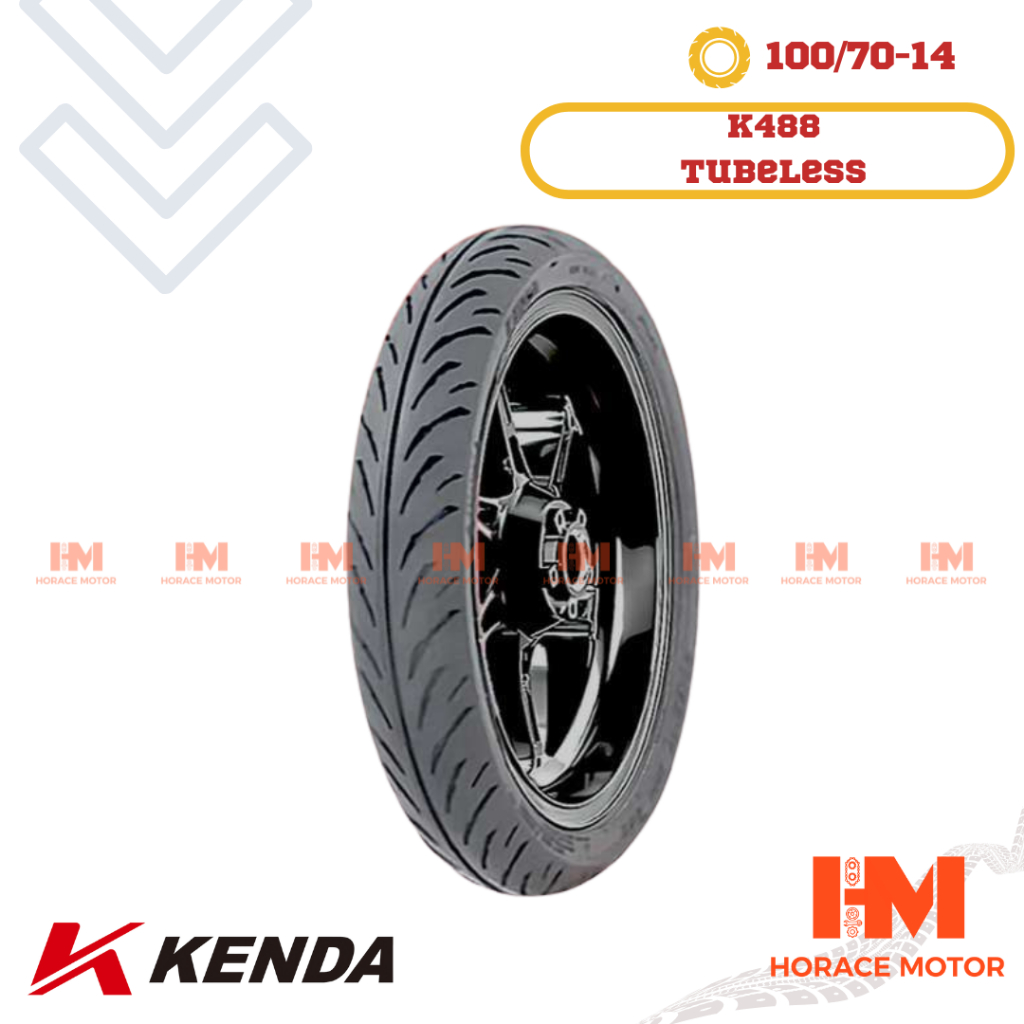 [HRC] Kenda K488 100/70-14 Ring 14 100/70 Tubeless Tubbles Ban Motor Mio