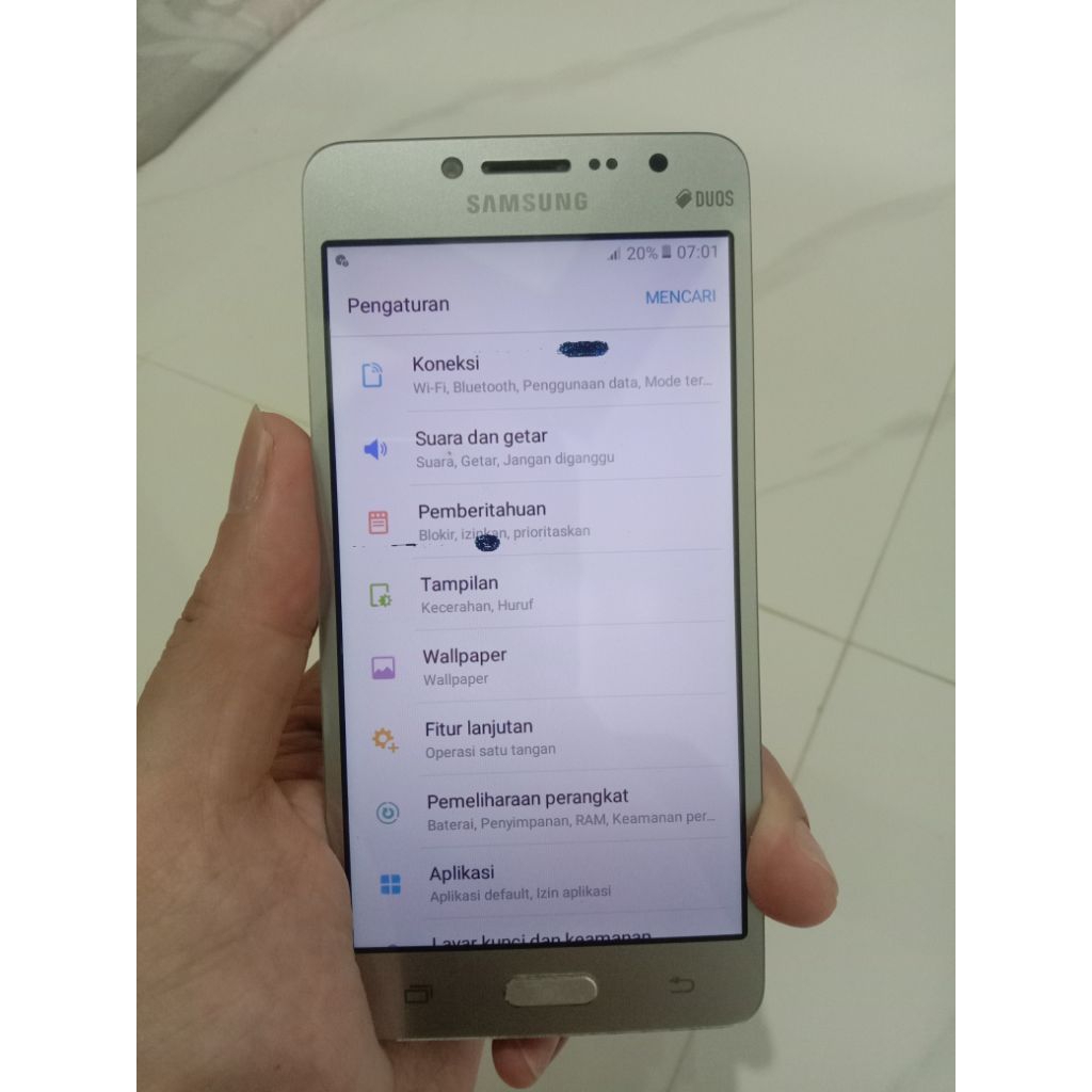 LCD Touchscreen J2 Prime Original Copotan, Minus Ada Sedikit Bercak