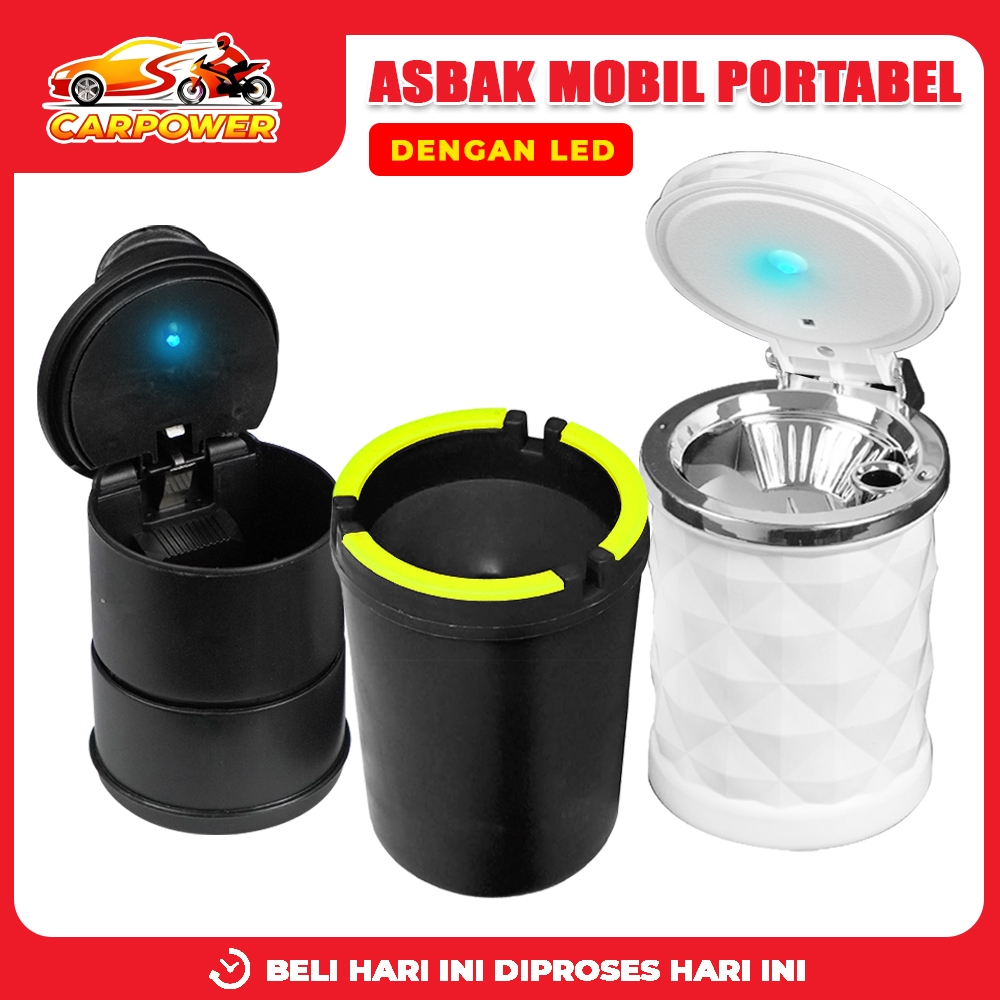 Asbak Portable Mobil Asbak Mini Portable LED Asbak Glow In The Dark Ringkas Berkualitas