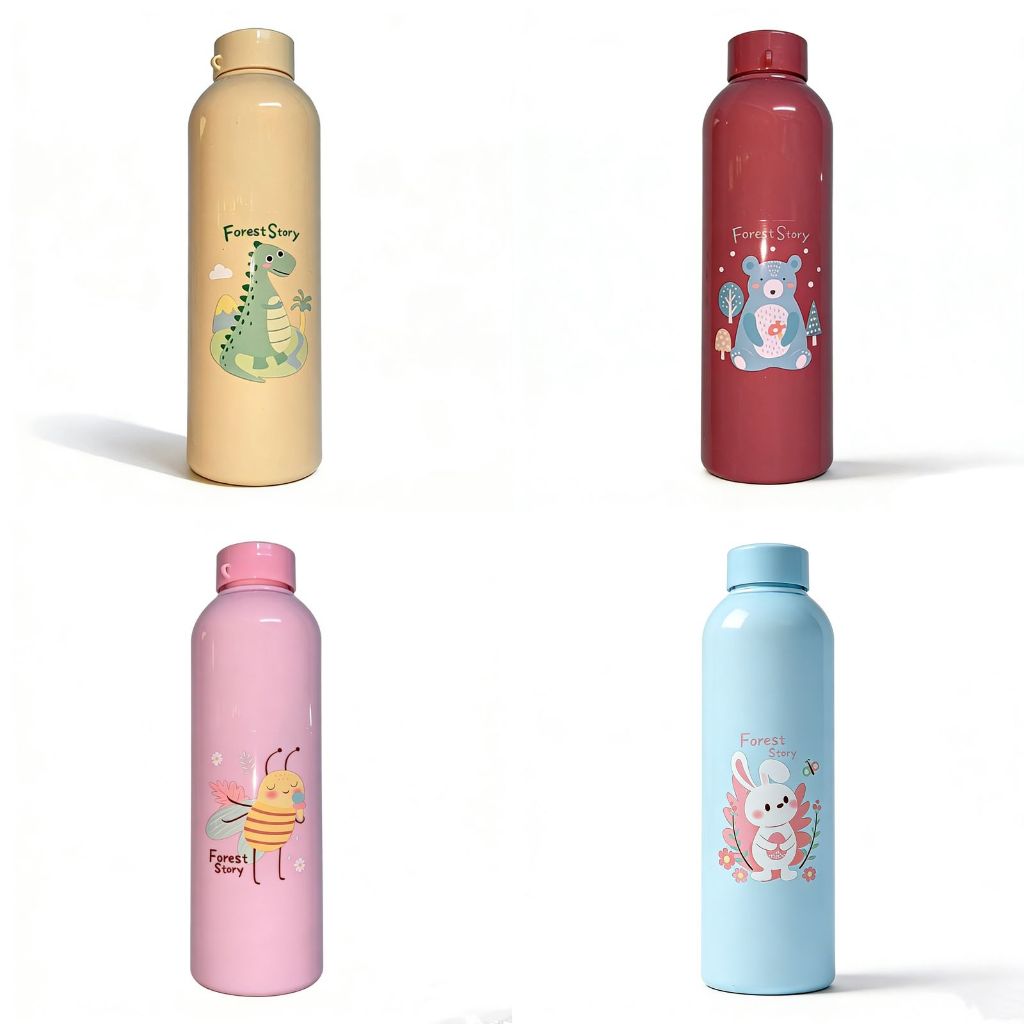 BOTOL PLASTIK KUROMI/HELLOKITTY /botol plastik motif lucu/botol minum plastik anak