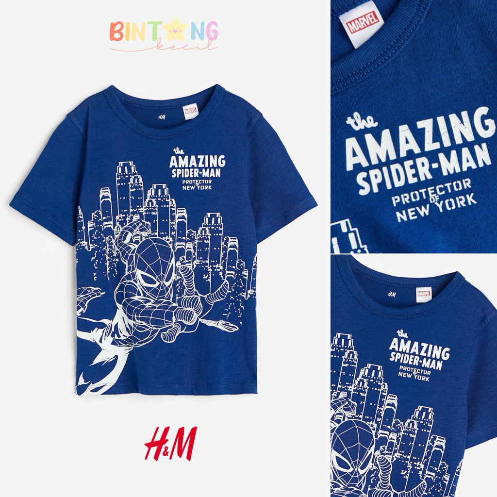 H&M Kids Tshirt - Amazing Spiderman Blue