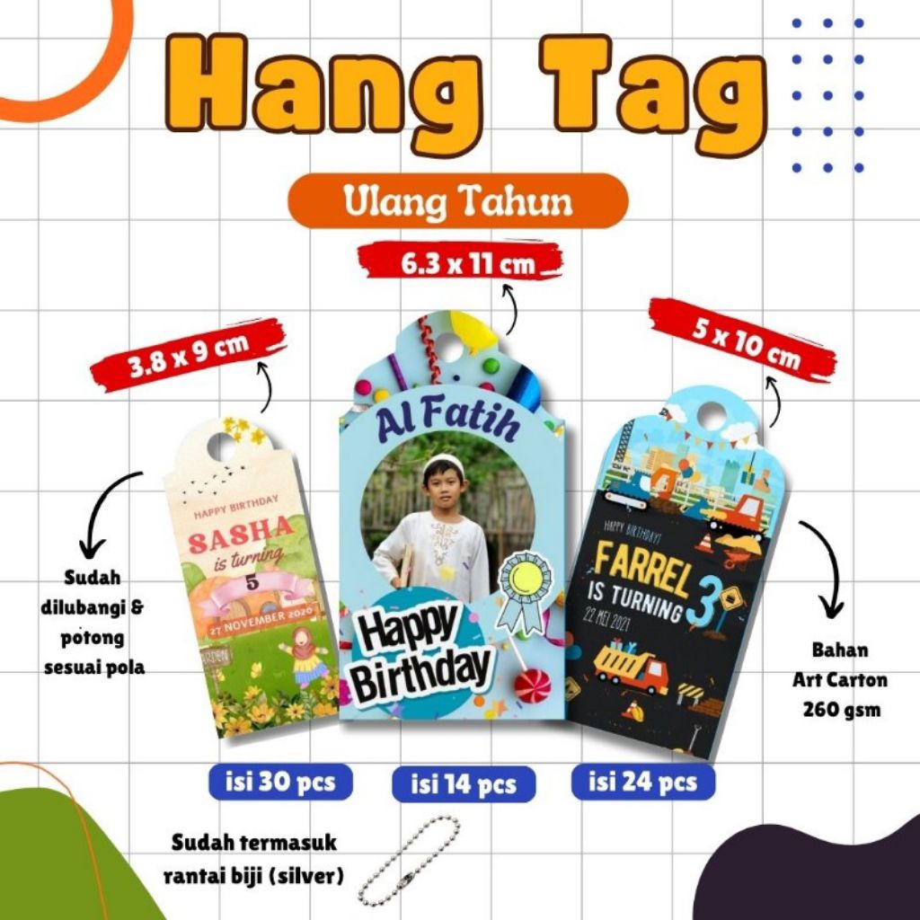 Hang Tag Ulang Tahun Custom
