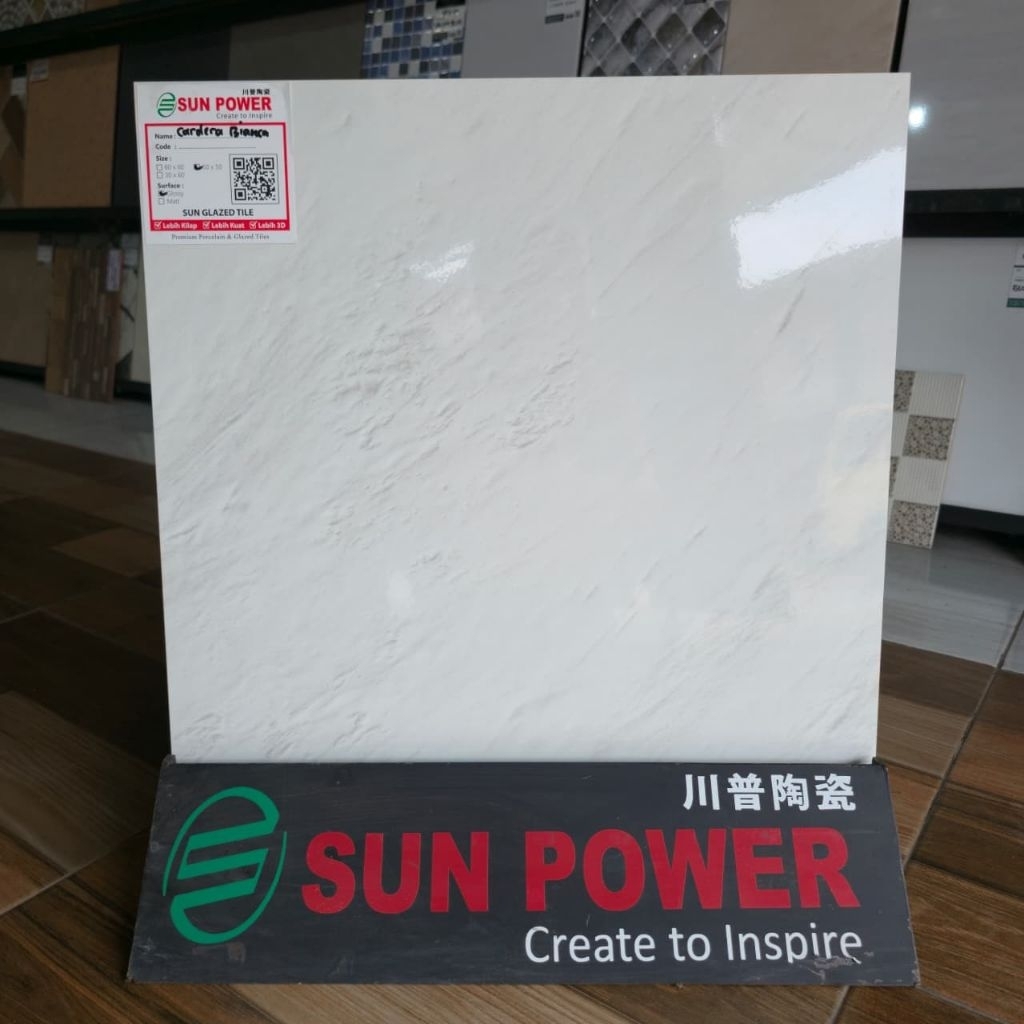 Keramik lantai 50x50.Cardera Bianca/Sun.power