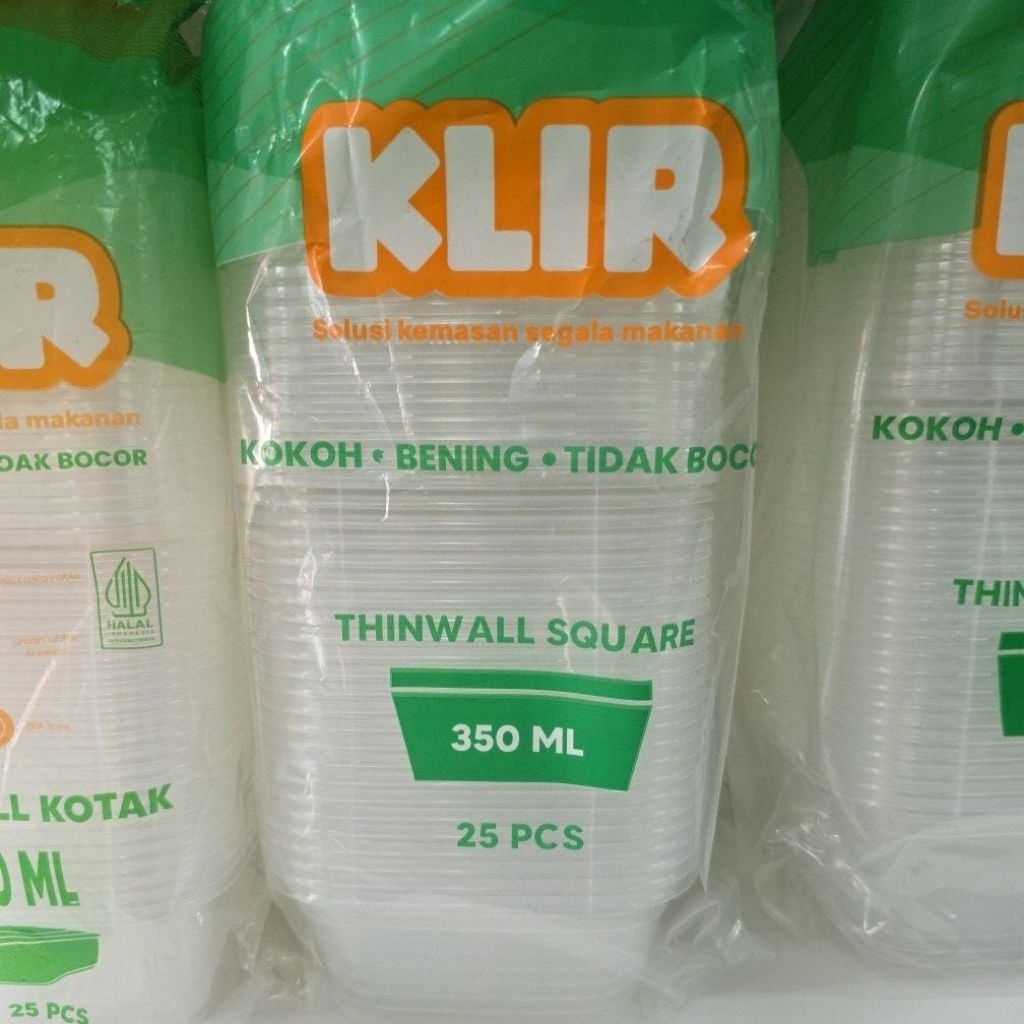 THINWALL SQUARE THINWALL KOTAK 350 ML