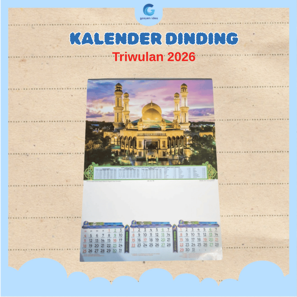 Kalender Dinding Triwulan Tahun 2026