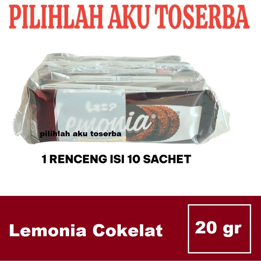 Biskuit Nissin LEMONIA COKELAT COOKIES RENCENG - ( HARGA 1 RENCENG )