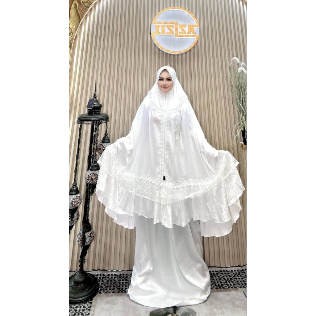 MUKENA SULTAN BY AZIZIL HITAM DAN PUTIH