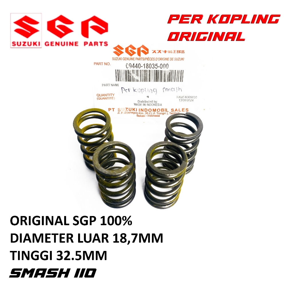 PER KOPLING SMASH ASLI SUZUKI SGP / PER KOPLING SMASH ORI SGP 100%