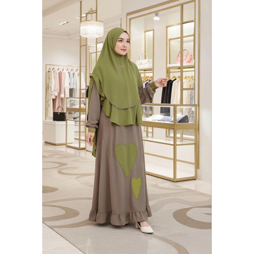 Gamis Set Khimar Super Elegant Full swarovski look ala Sisesa clothing by sjsesa