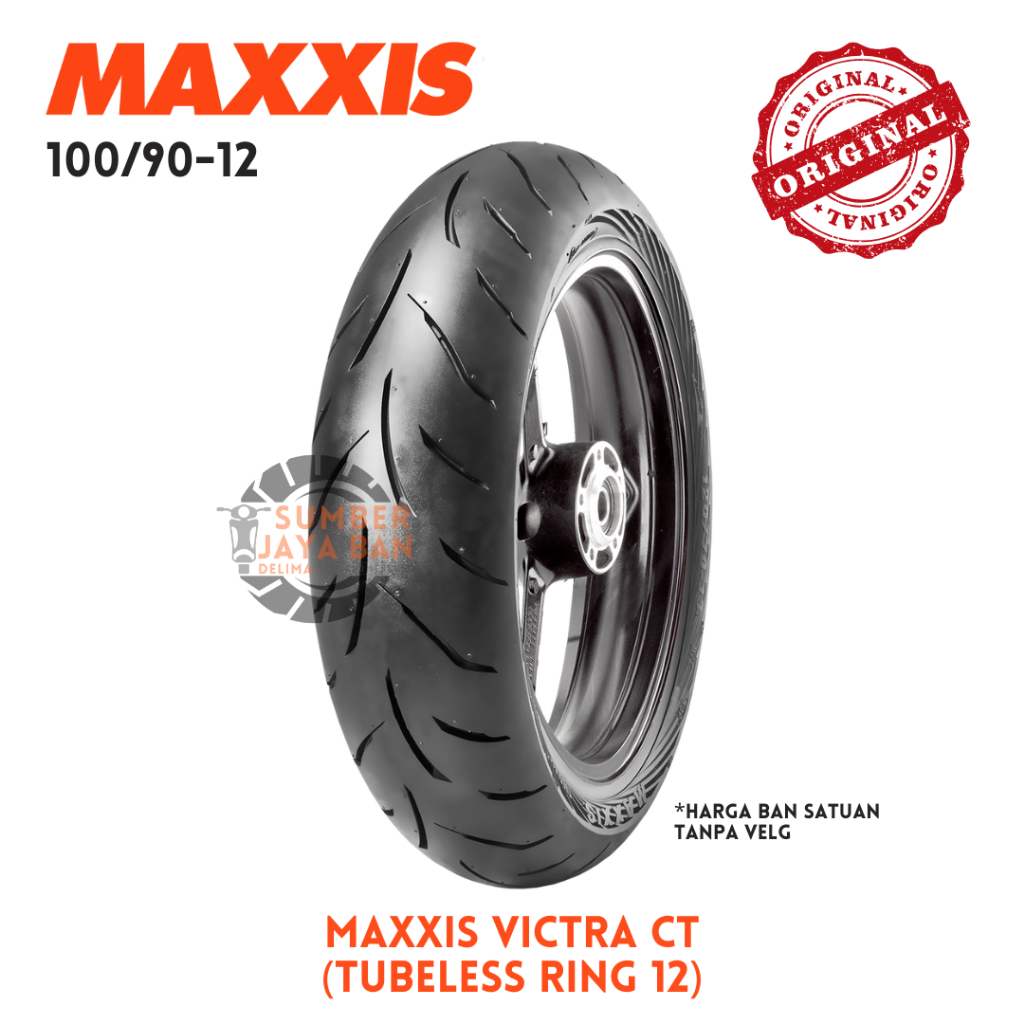 Maxxis Victra CT 100/90-12 Ring 12 100/90 Tubeless Tubbles Ban Motor Scoopy Beat Freego Beat Street 