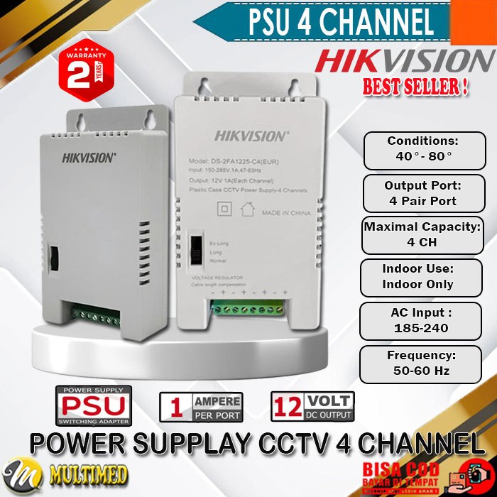 PSU POWER SUPPLY CCTV HIKVISION 4 Channel 8 Channel