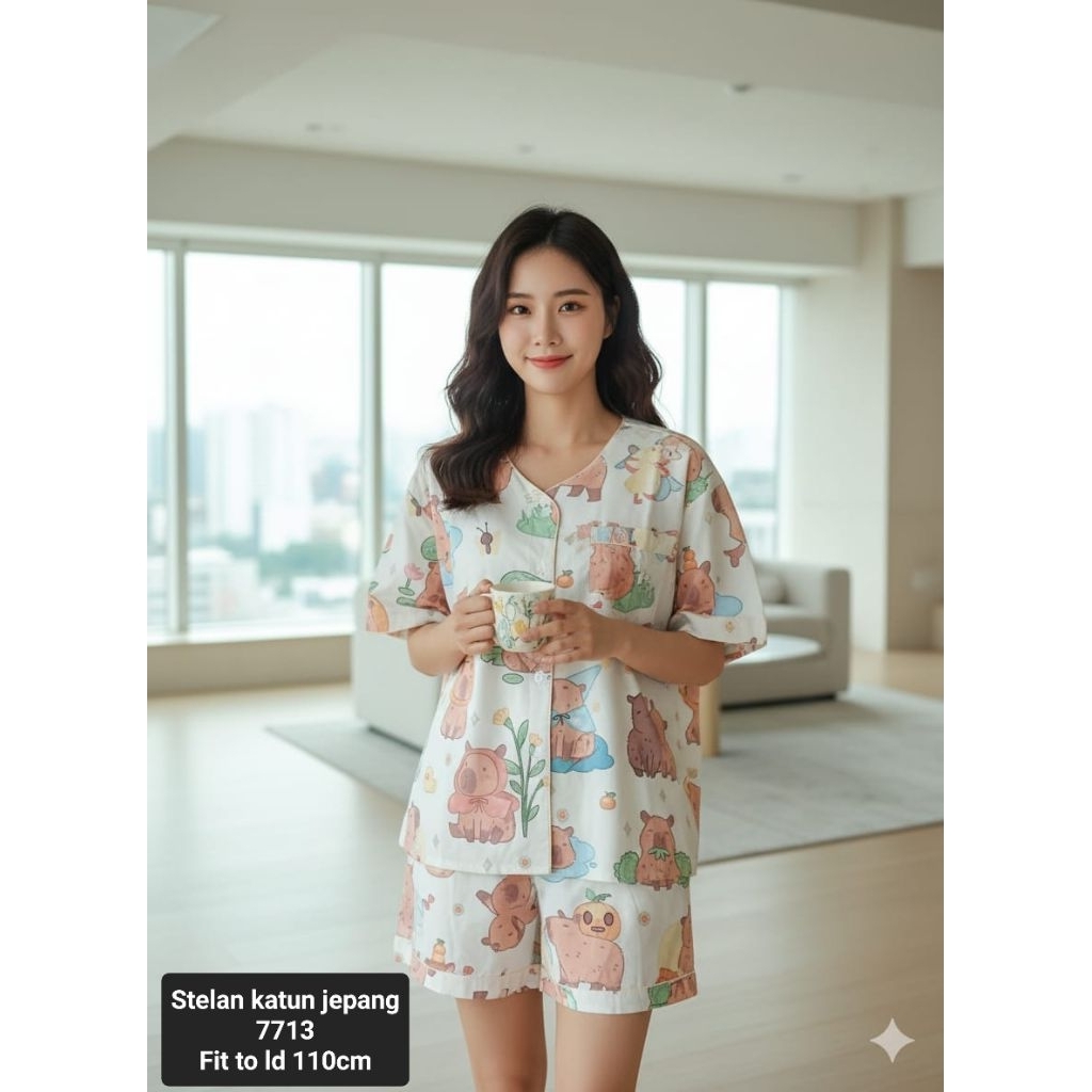 stelan katun jepang cewek stelan baju tidur katun jepang cewek piyama katun jepang cewek piyama wani