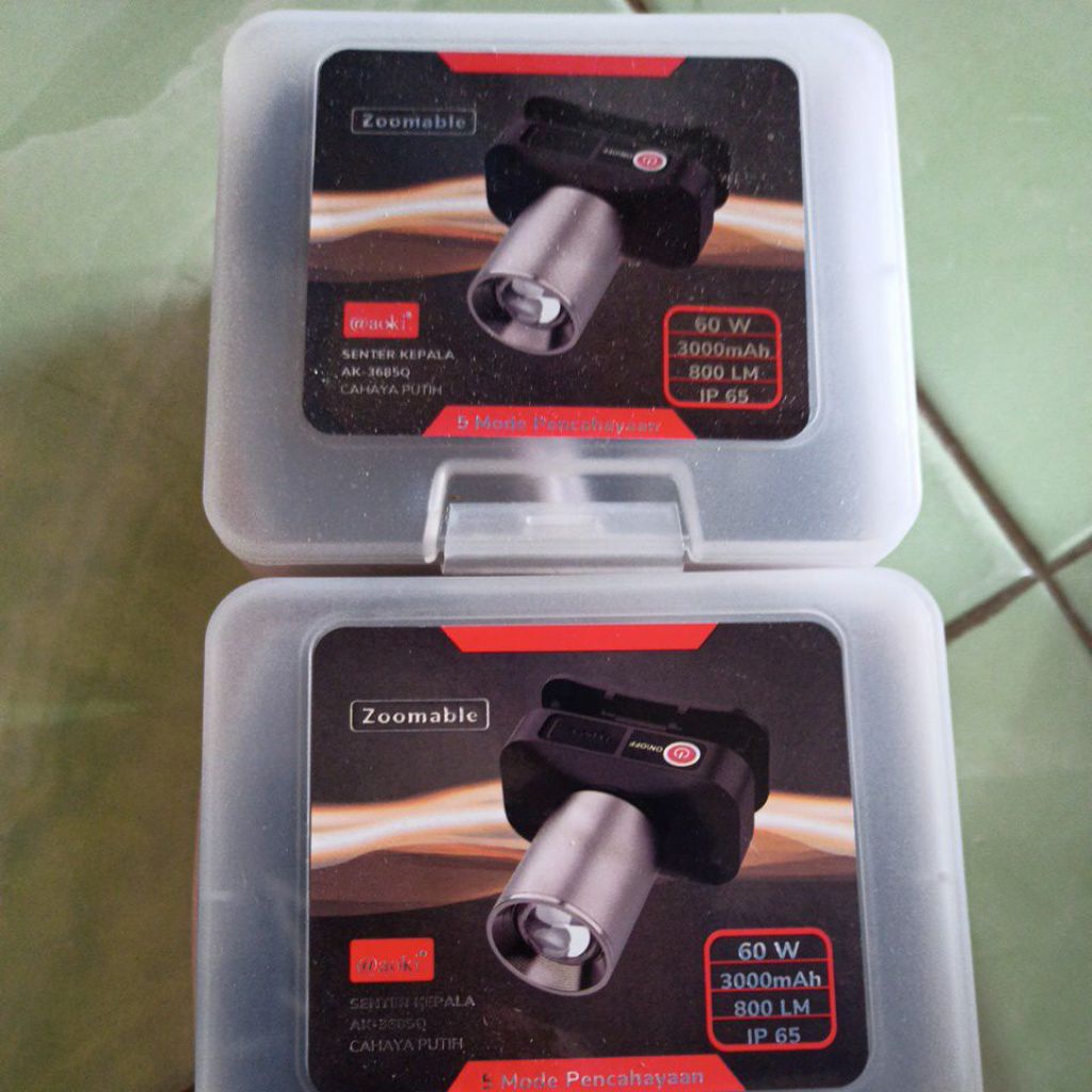 Aoki senter kepala AK-3685Q Cahaya putih