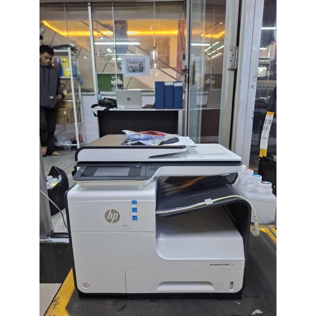 Printer HP Pagewide Pro MFP 477dw Sudah Influs, Chipless Counter 1000
