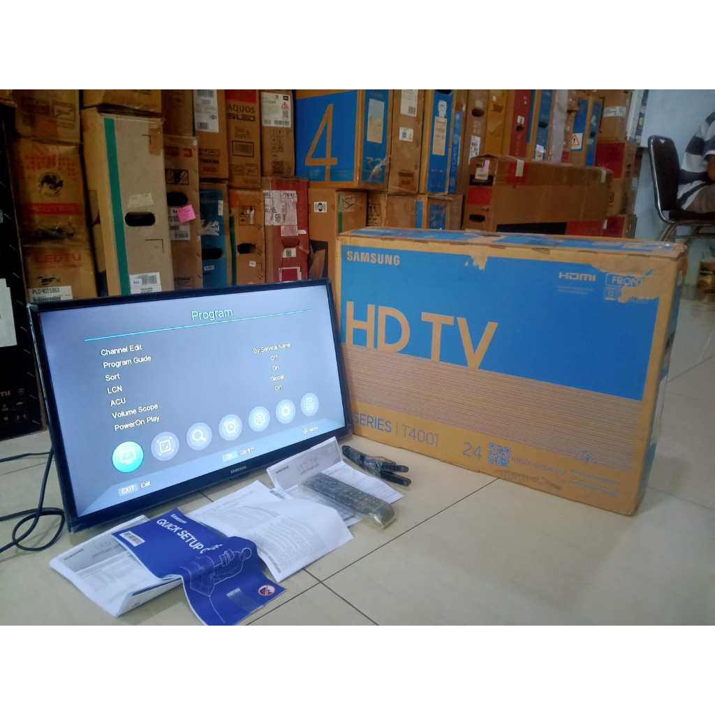 TV LED SAMSUNG 24IN BEKAS SEPERTI BARU ANALOG TV