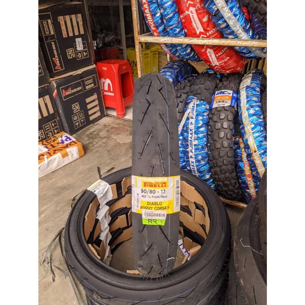 READY BAN PIRELLI DIABLO ROSSO CORSA 2 SOFT COMPOUND DRC 2 90/80 17 90 80 RING 17 SOFT COMPOUND ROAD