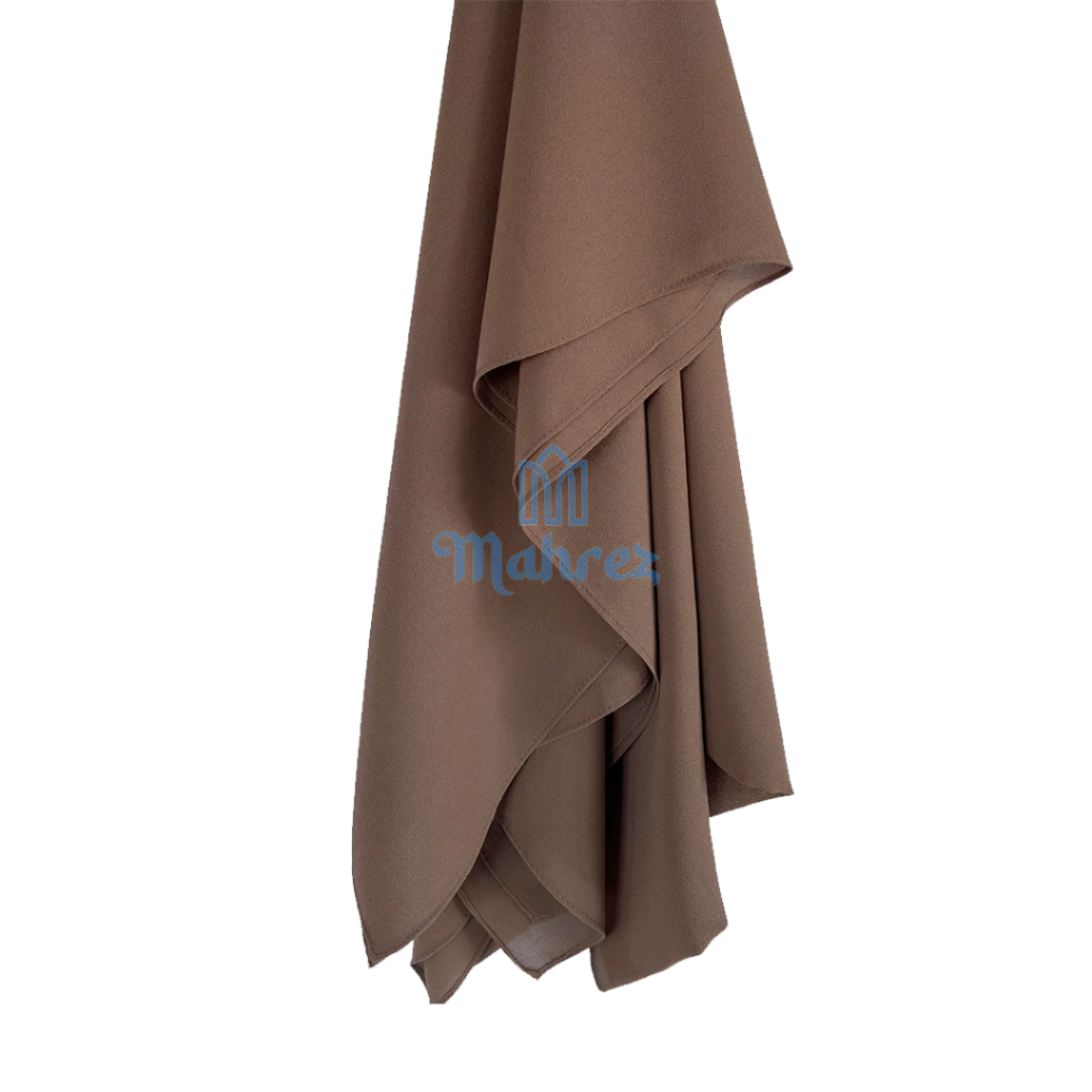 Hijab Paris Polly Cotton Premium Mahrez Scarf – Lembut & Nyaman, Warna Coklat Tua