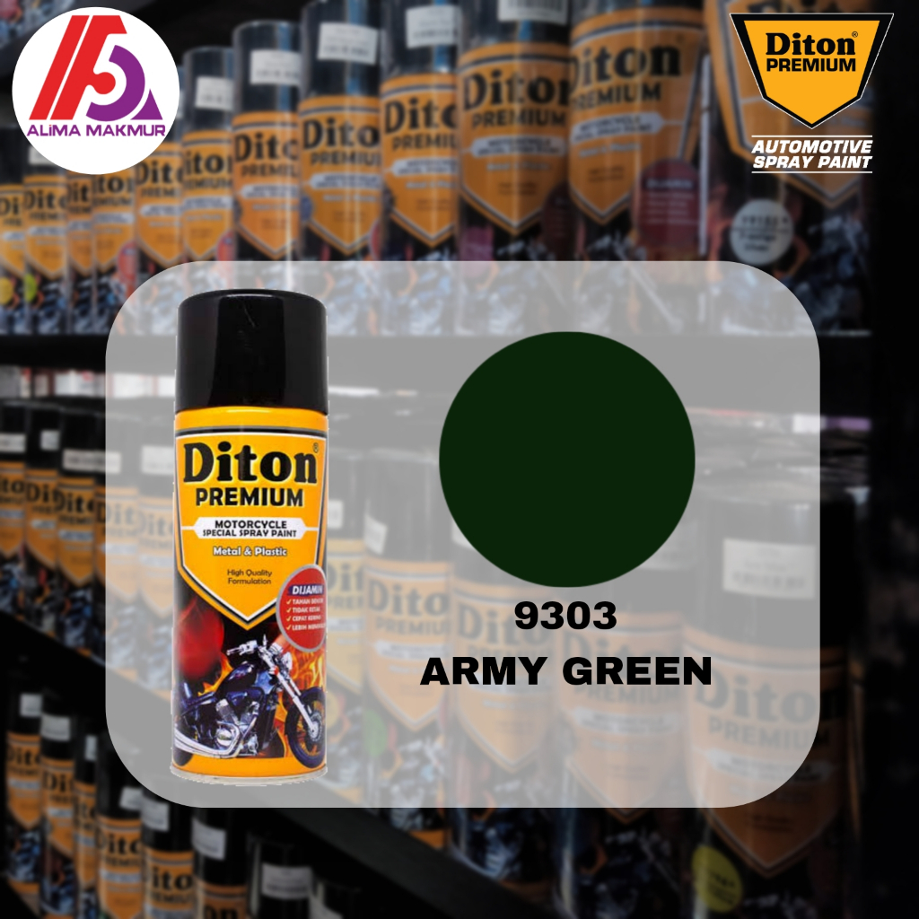 Diton Premium Army Green 400cc / Pilok Diton Premium Hijau Army / Cat Semprot Hijau Army