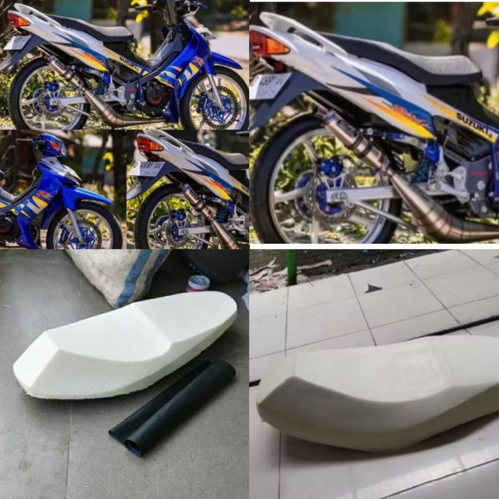 Busa jok satria Hiu 2 tak model dua tingkat _ Jok satria Hiu 2 tak Terbaru