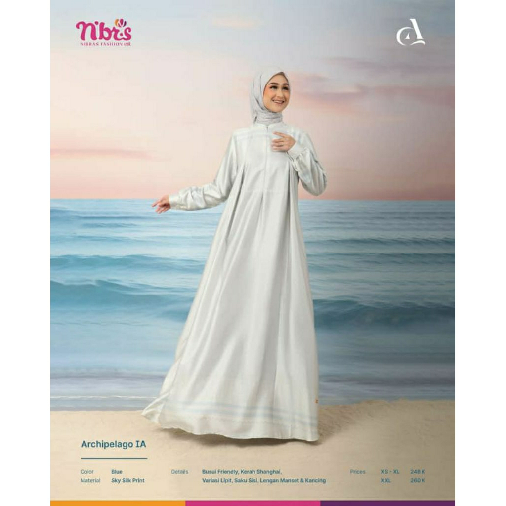 ARCHIPELAGO IA NIBRAS/ GAMIS WANITA NIBRAS/ GAMIS MEWAH/ GAMIS SILK/ NIBRAS FASHION/ GAMIS DAILY