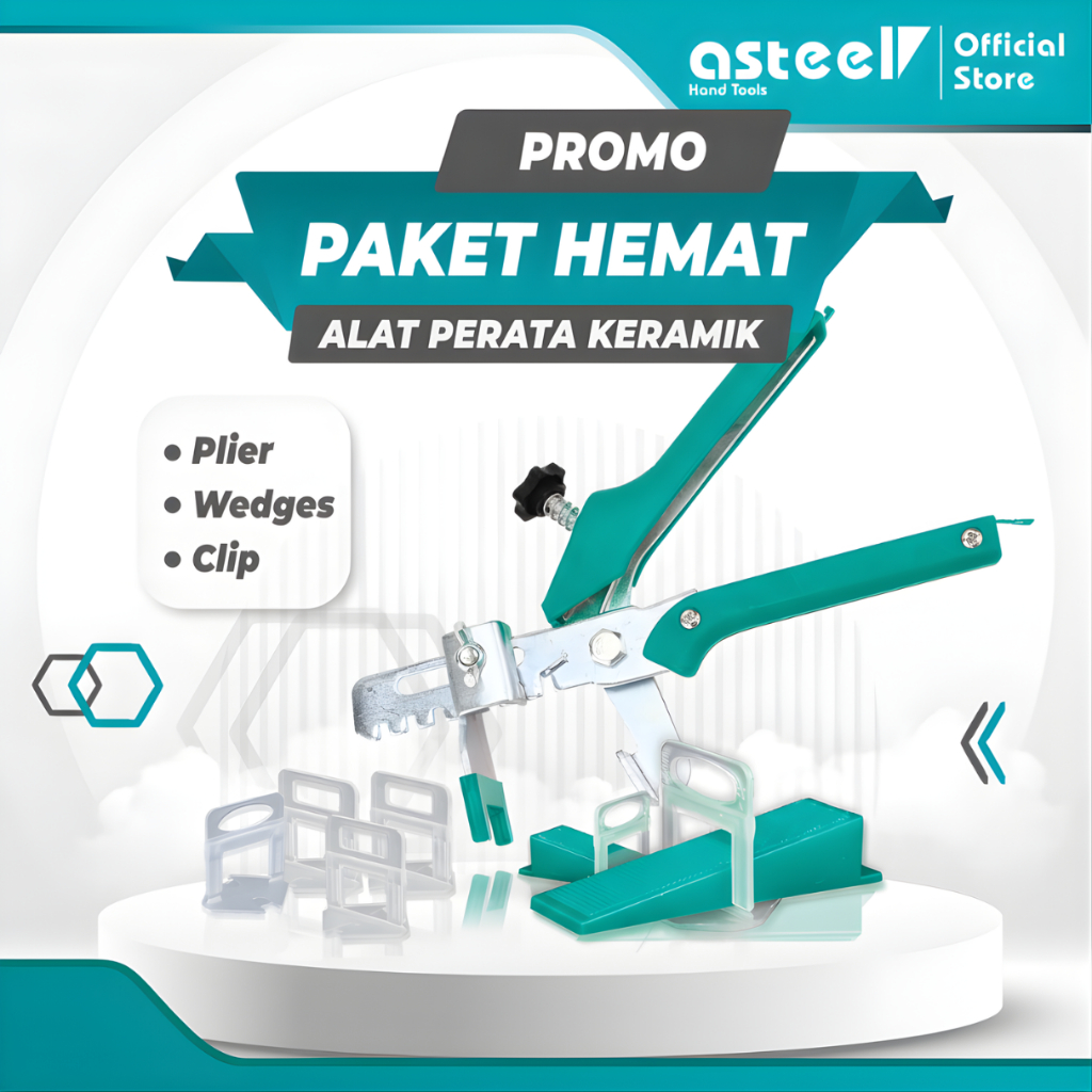 ASTEEL Paket Lengkap Alat perata keramik lantai dinding tile leveling system