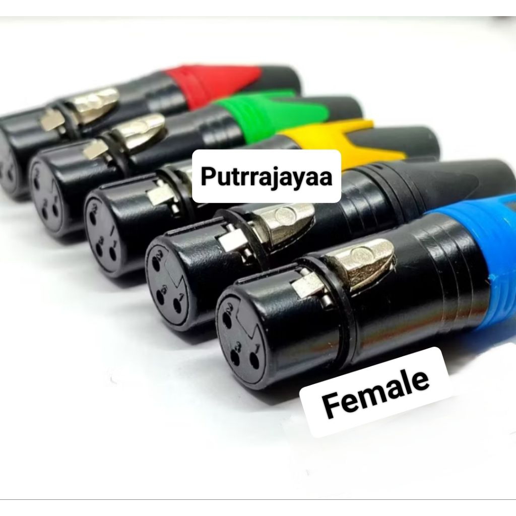 Soket Canon XLR 3 Pin Cewe Original / Soket Canon Kunci  Female Socket Canon XLR