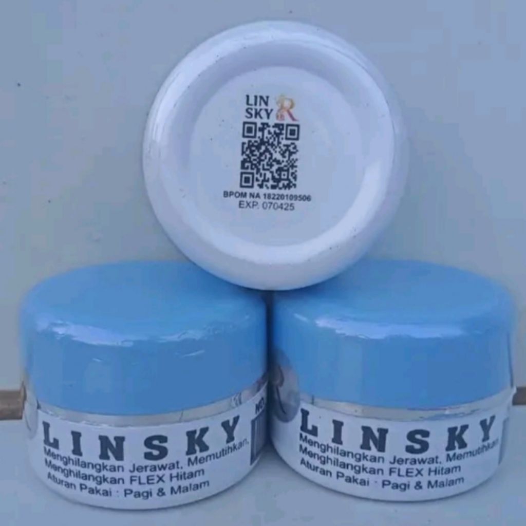 [1PCS] cream linsky TUTUP BIRU original 15gr untuk MENGHILANGKAN FLEK HITAM mencerahkan dan memutihk