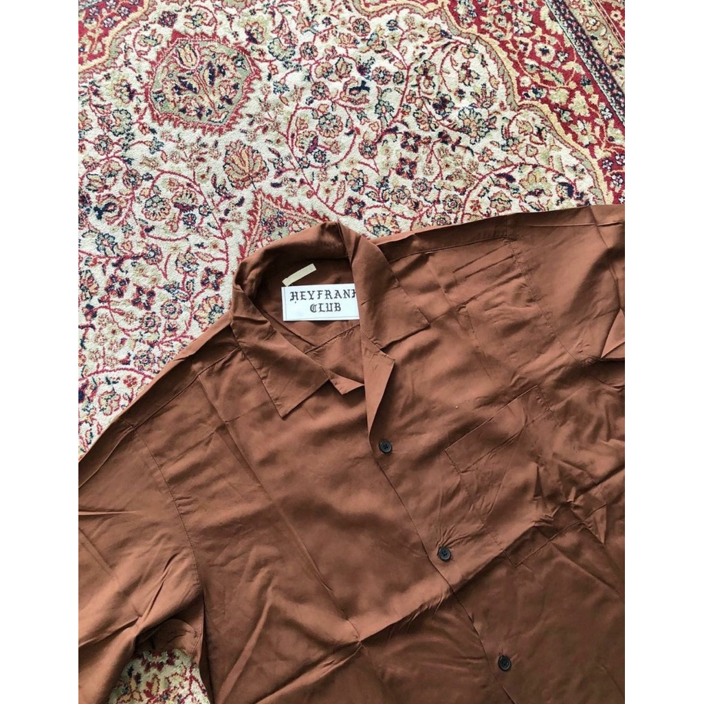 Kemeja Gu open collar shirt Gu japan work shirt HG991