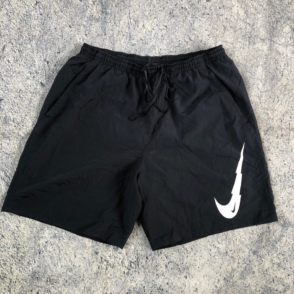 nike big logo running short pants
