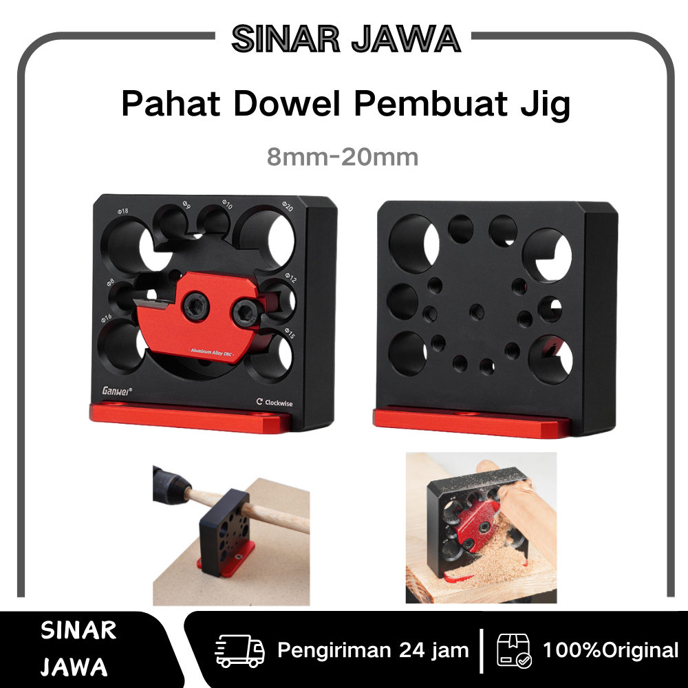 Pengaturan Pahat Dowel Pembuat Jig 8mm-20mm dengan Pahat Karbida Alat Tambahan Batang Bulat Dowel Pe