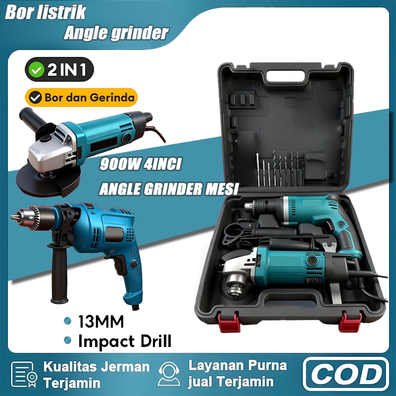 CHIC 2 IN 1 Bor dan gerinda / Mesin bor listrik / Mesin gerinda listrik / Bor 10mm / Mesin gerinda t