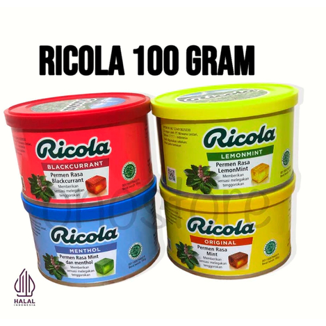 New RICOLA CHEWY CANDY 25 GRAM BLACKCURRANT/STRAWBERRY/SPEARMINT - PERMEN